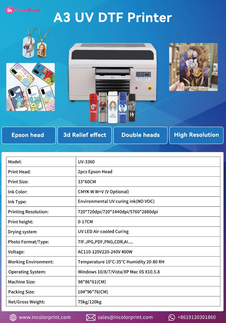 A3 3360 UV Printer
